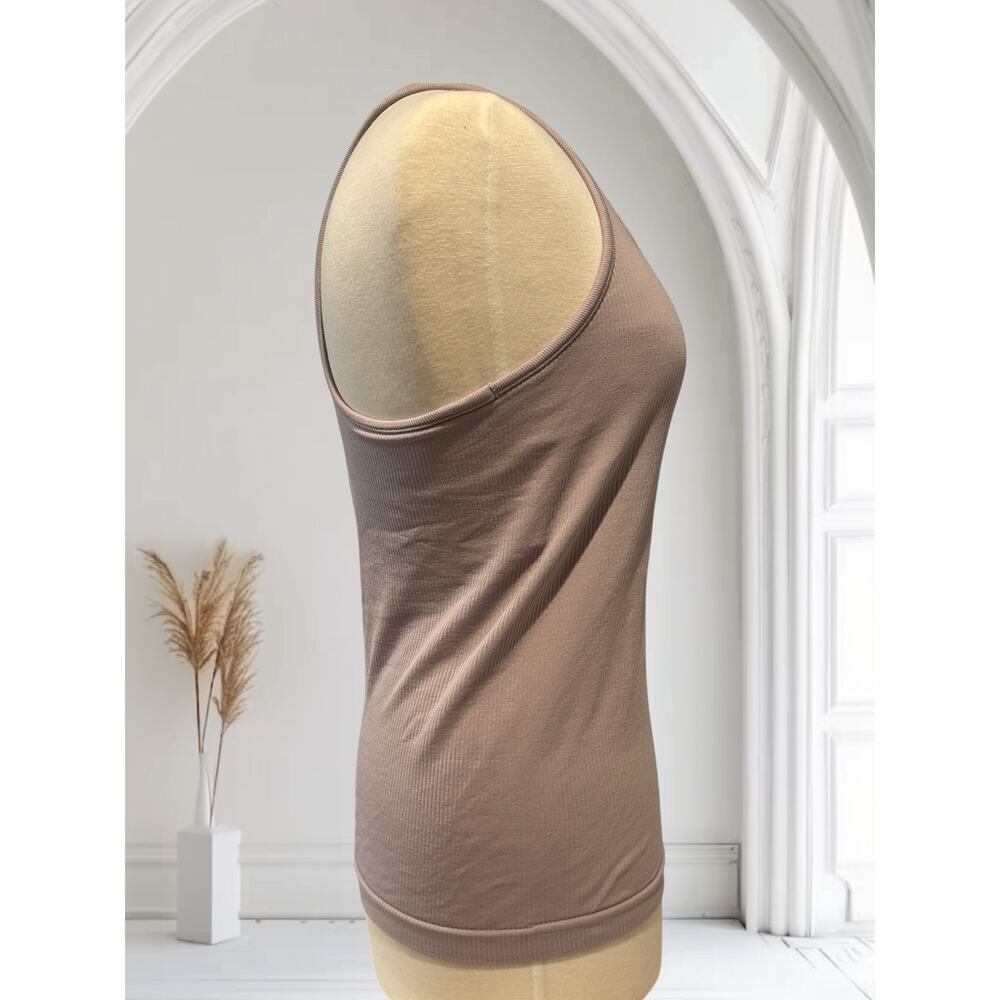 Athleta Ribbed Racerback Tank Built-In Bra Size Large - Picture 3 of 6
